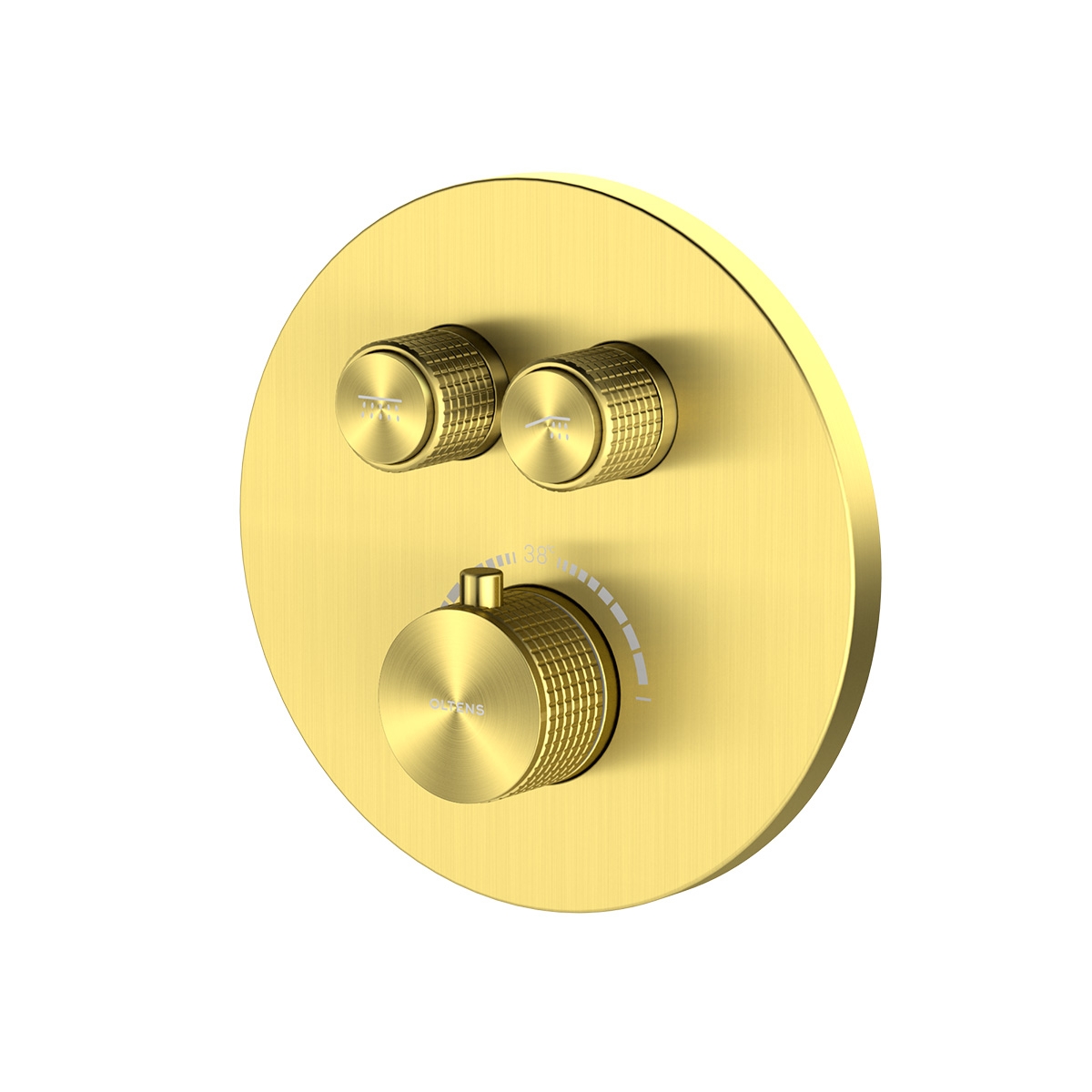 Oltens Onega Badewannen- und Duscharmatur Unterputz mit Thermostat goldgebürstet 34601810