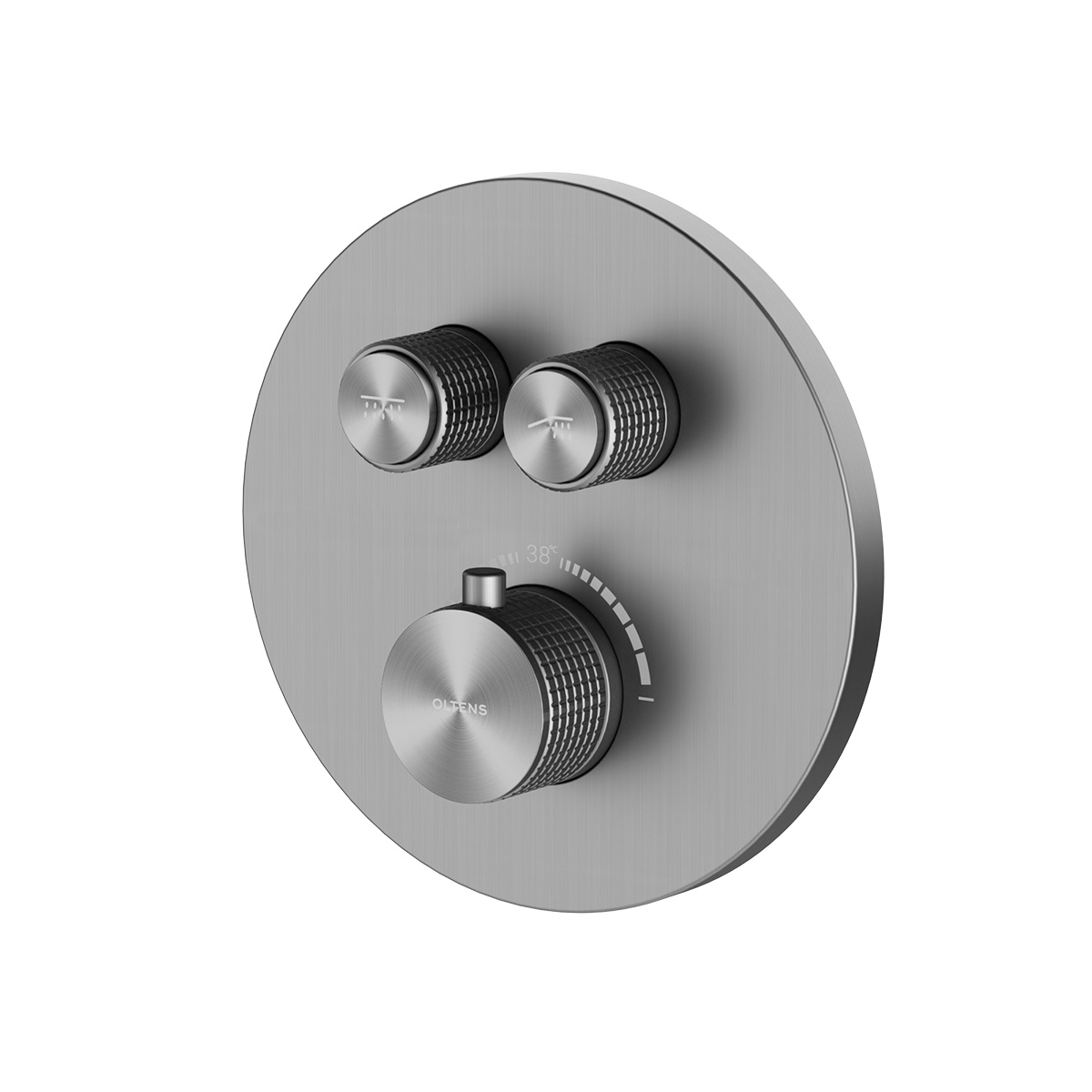 Oltens Onega Badewannen- und Duscharmatur Unterputz mit Thermostat graphit 34601400