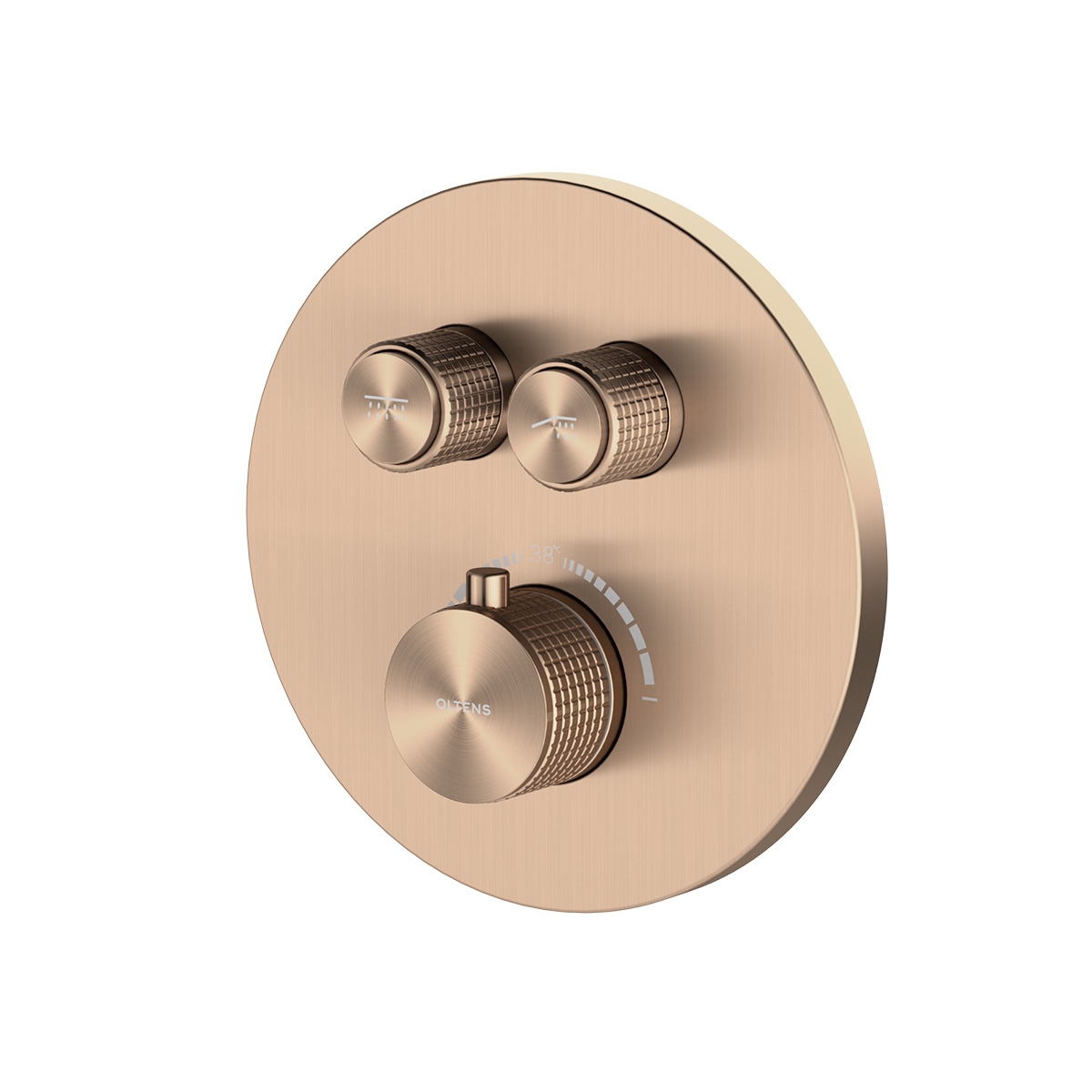 Oltens Onega Badewannen- und Duscharmatur Unterputz mit Thermostat kupfer gebürstet 34601610