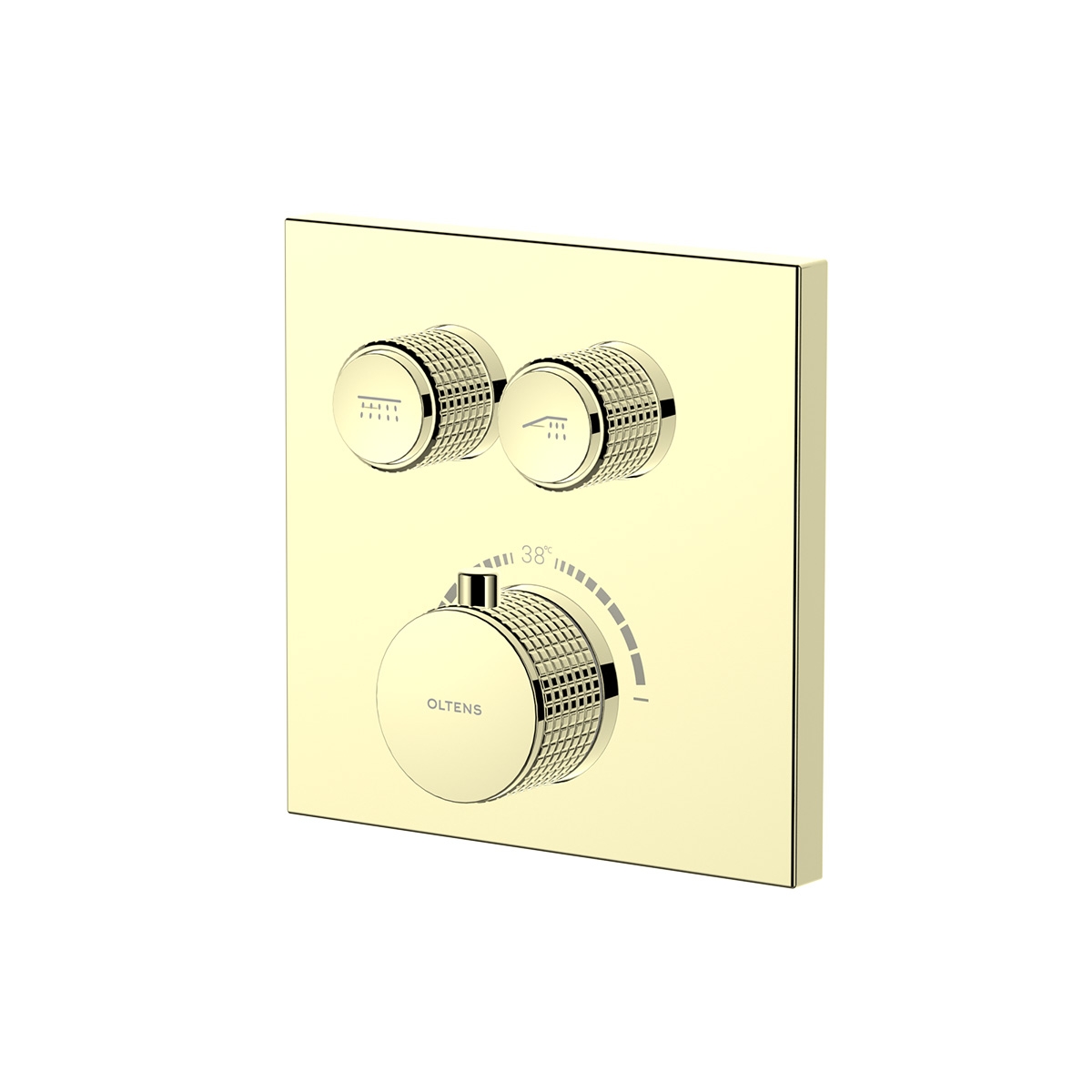 Oltens Onega Badewannen- und Duscharmatur Unterputz mit Thermostat goldener Glanz 34602800