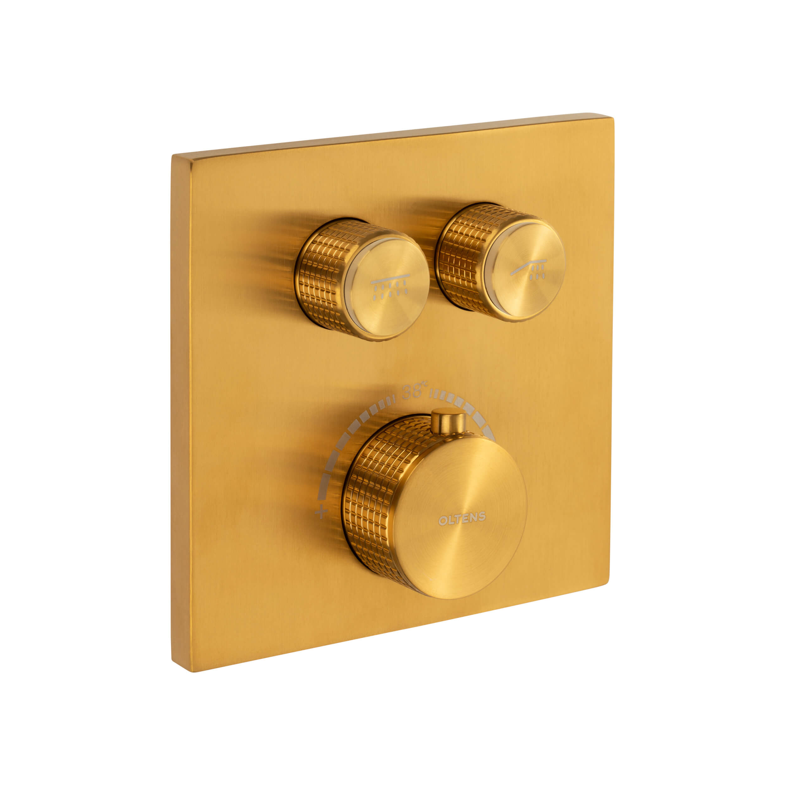 Oltens Onega Badewannen- und Duscharmatur Unterputz mit Thermostat goldgebürstet 34602810