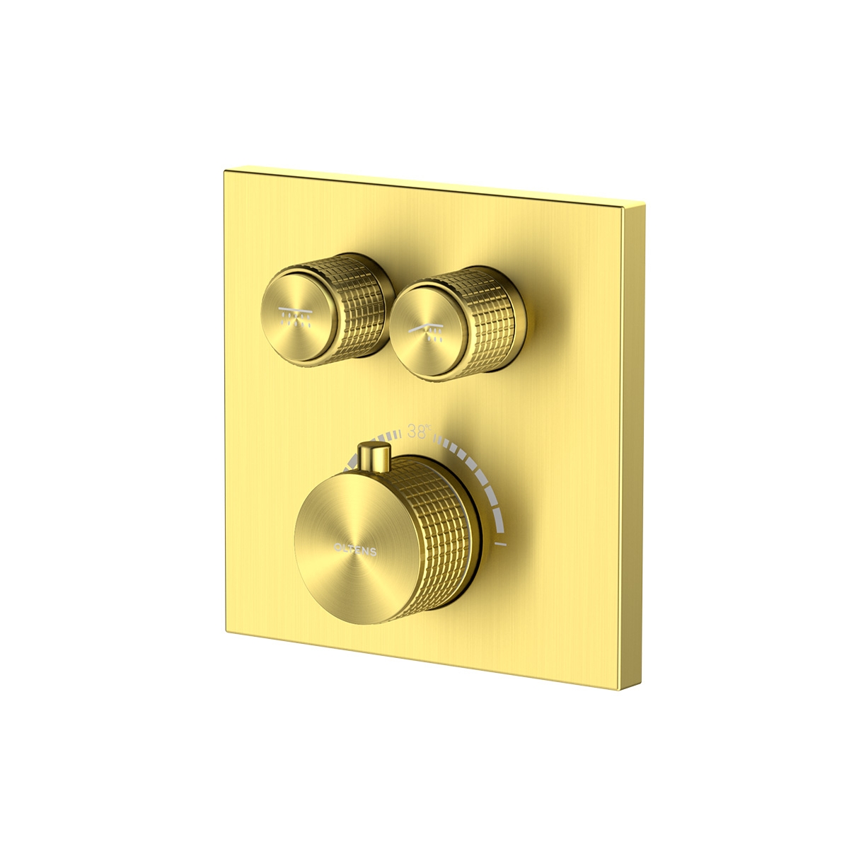 Oltens Onega Badewannen- und Duscharmatur Unterputz mit Thermostat goldgebürstet 34602810