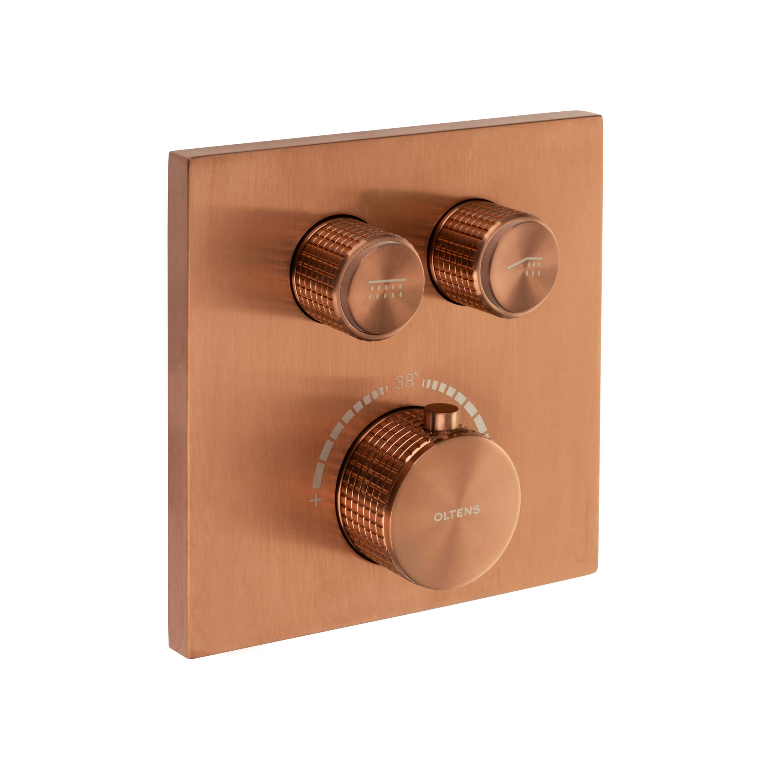 Oltens Onega Badewannen- und Duscharmatur Unterputz mit Thermostat kupfer gebürstet 34602610