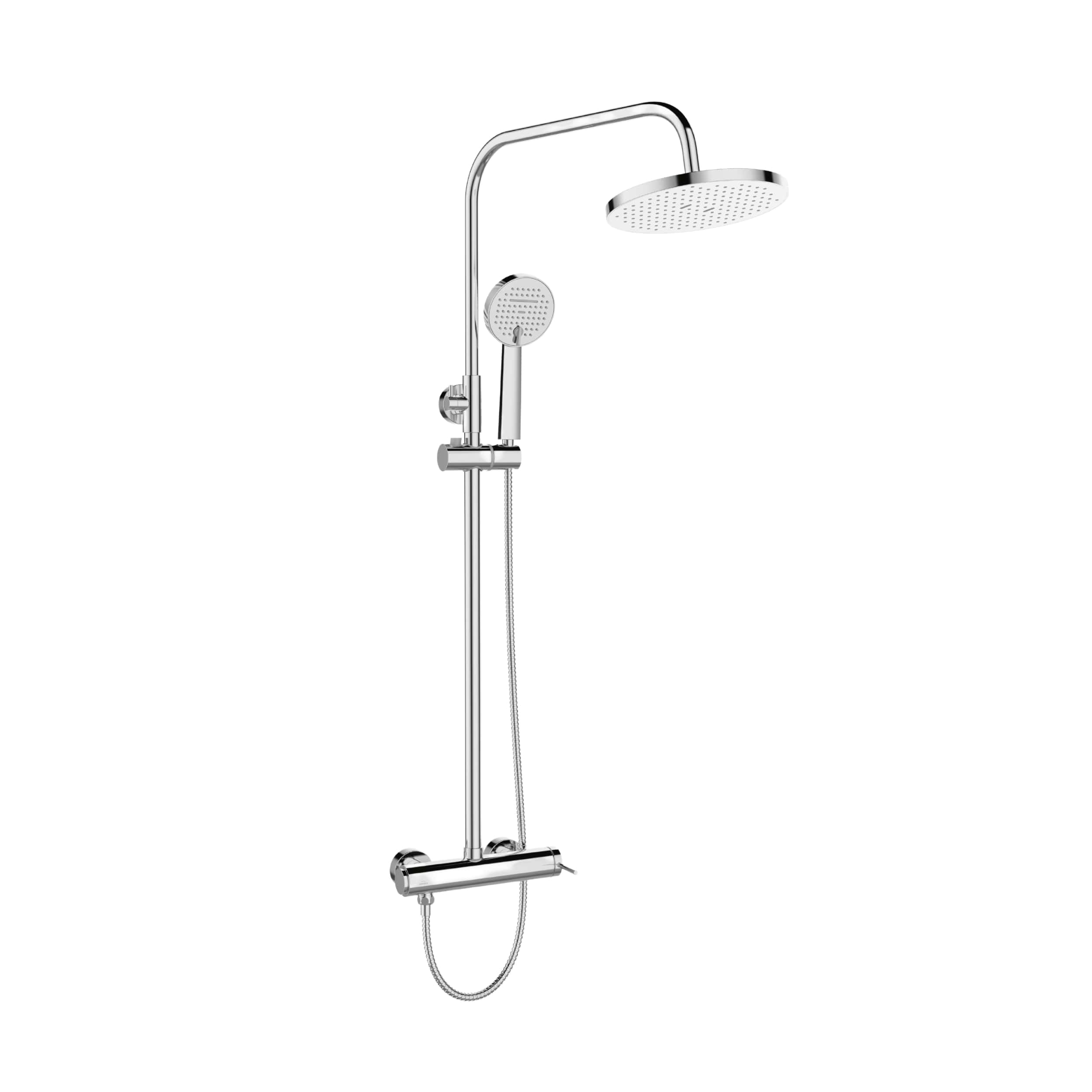 Invena Kalitea Duschset Wandmontage mit Regenbrause chrom AU-72-001