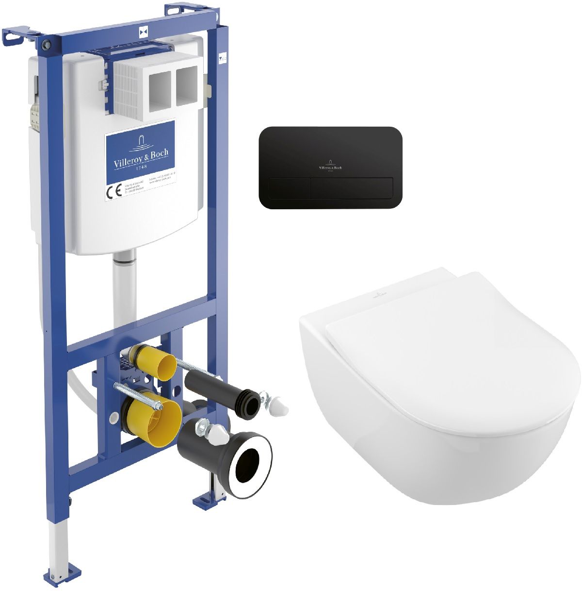 Satz kombi-Pack-Set mit Brett Villeroy & Boch Subway 2.0 5614R201, unterputzrahmen Villeroy & Boch ViConnect 92242700, 922490AN