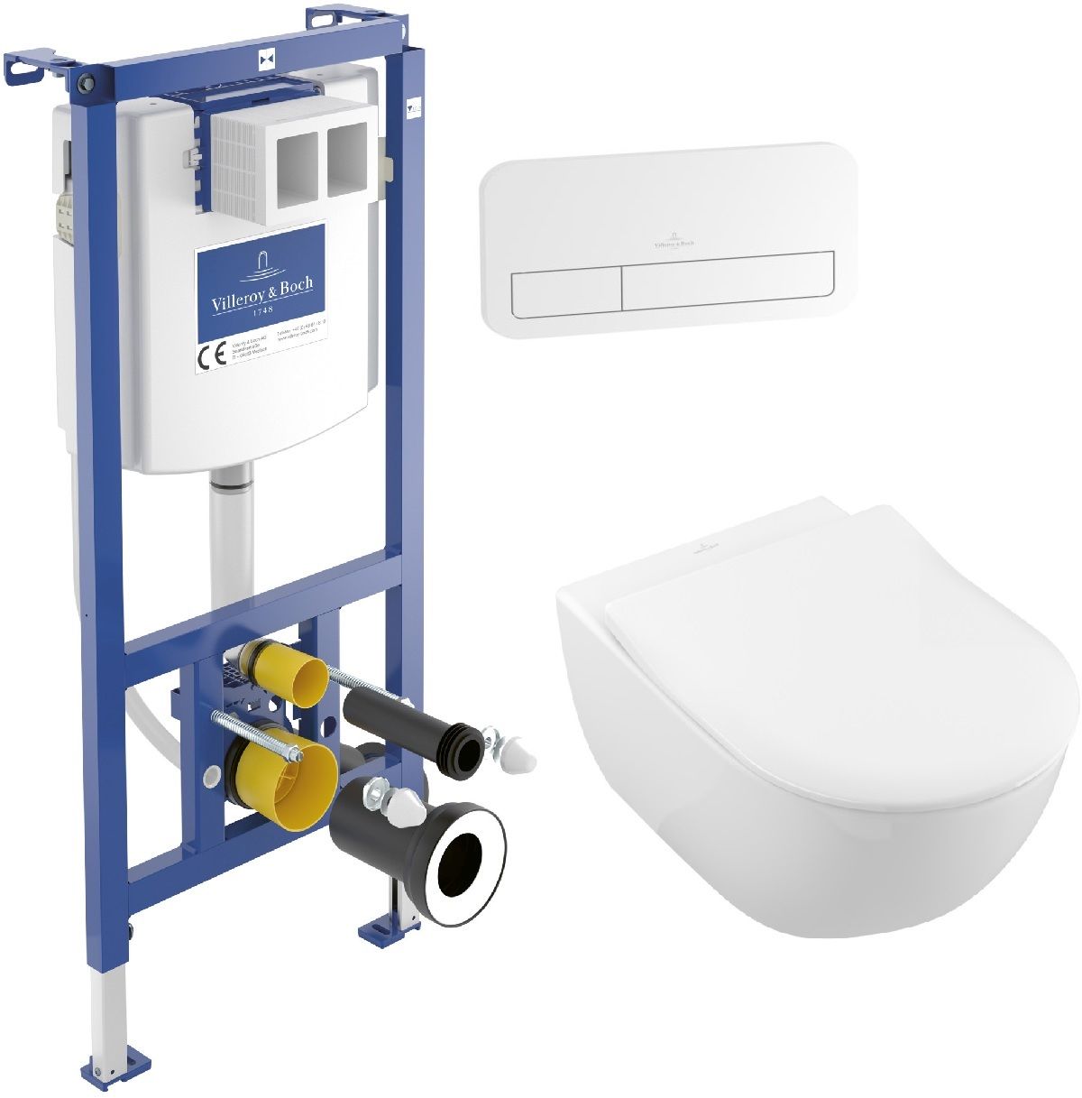 Satz kombi-Pack-Set mit Brett Villeroy & Boch Subway 2.0 5614R201, unterputzrahmen Villeroy & Boch ViConnect 92242700, 92249068