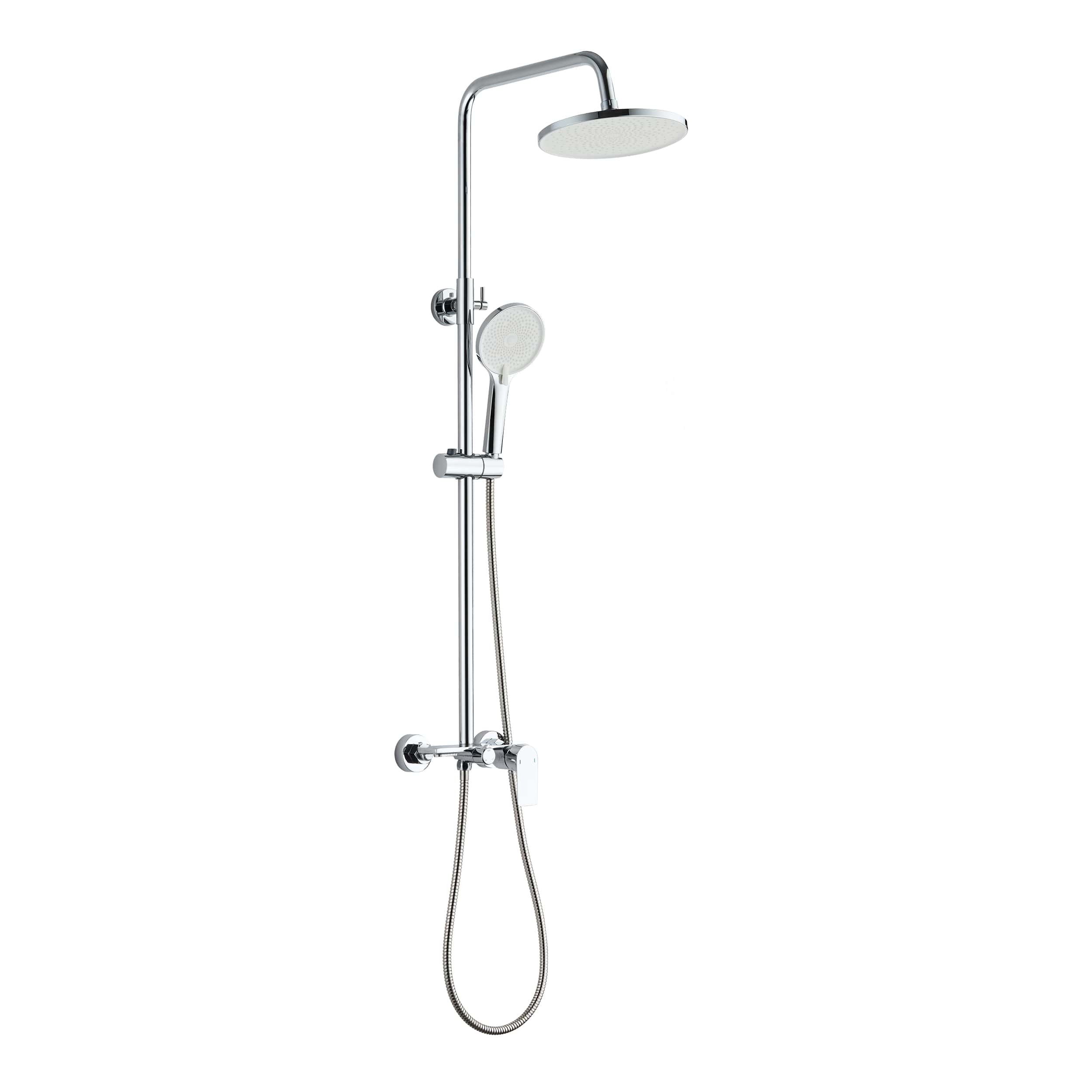 Invena Rikia Duschset Wandmontage mit Regenbrause chrom AU-24-B01
