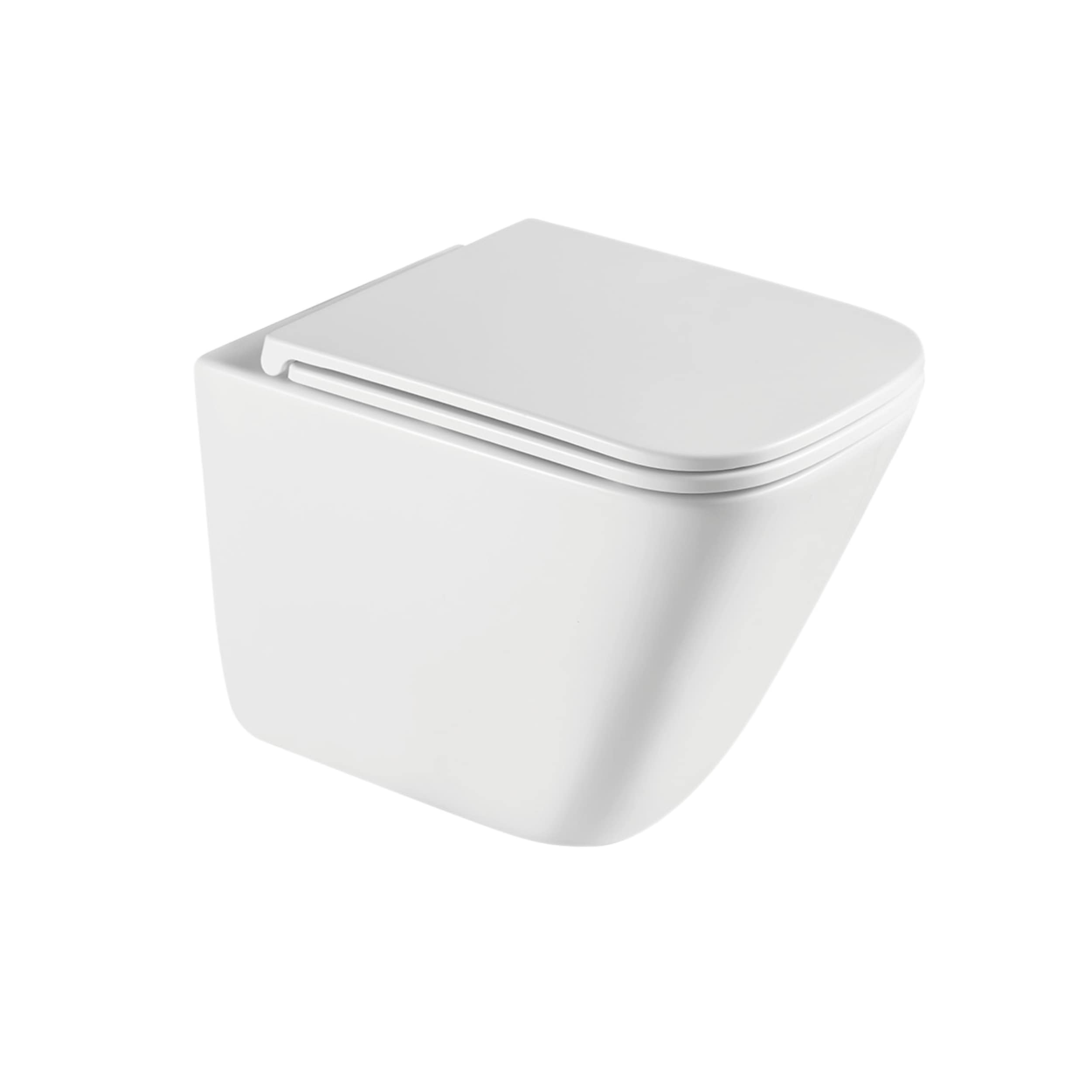 Invena Patras WC-Becken mit Absenkautomatik-Sitz hängend Spülrandlos mit Wirbelspülung weiß CE-97-001