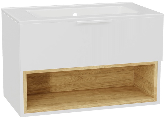 Set Schrankkorpus Excellent Tuto 2.0 MLEX.2171.800.WHBL, Waschbecken Excellent As CEEX.3617.800.WH, MLEX.2151.800.02.WH