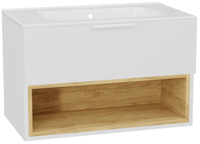 Set Schrankkorpus Excellent Tuto 2.0 MLEX.2171.800.WHBL, Waschbecken Excellent Pik CEEX.6517.800.WH, MLEX.2151.800.02.WH