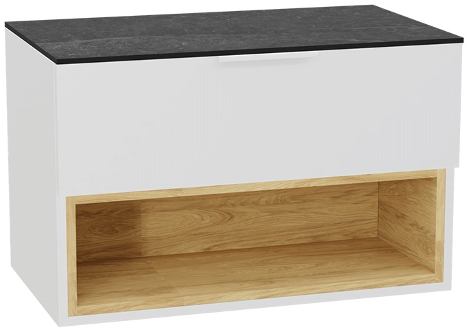 Set Schrankkorpus Excellent Tuto 2.0 MLEX.2171.800.WHBL, Naphtha-Arbeitsplatte Excellent Tuto 2.0 MLEX.2116.800.MA, MLEX.2151.800.02.WH