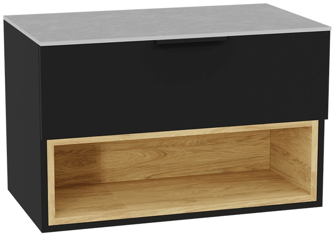 Set Schrankkorpus Excellent Tuto 2.0 MLEX.2171.800.BKBL, Naphtha-Arbeitsplatte Excellent Tuto 2.0 MLEX.2116.800.SJ, MLEX.2151.800.02.BK