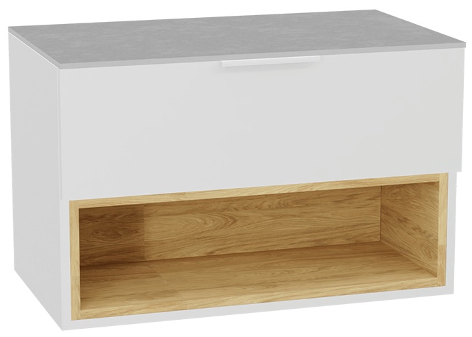 Set Schrankkorpus Excellent Tuto 2.0 MLEX.2171.800.WHBL, Naphtha-Arbeitsplatte Excellent Tuto 2.0 MLEX.2116.800.SJ, MLEX.2151.800.02.WH