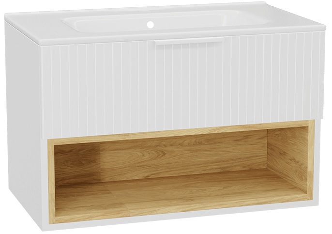 Set Schrankkorpus Excellent Tuto 2.0 MLEX.2171.800.WHBL, Waschbecken Excellent Pik CEEX.6517.800.WH, MLEX.2151.800.03.WH