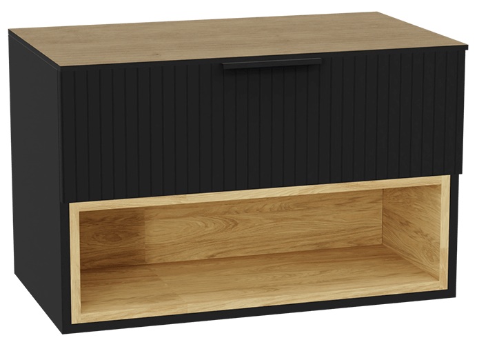 Set Schrankkorpus Excellent Tuto 2.0 MLEX.2171.800.BKBL, Naphtha-Arbeitsplatte Excellent Tuto 2.0 MLEX.2116.800.BL, MLEX.2151.800.03.BK