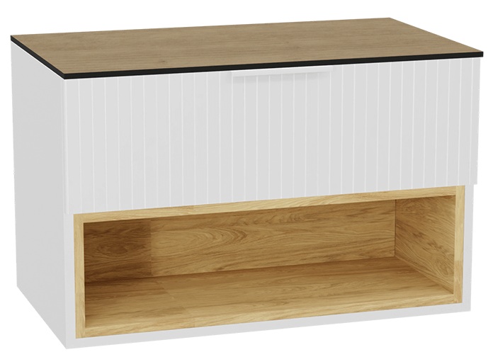 Set Schrankkorpus Excellent Tuto 2.0 MLEX.2171.800.WHBL, Naphtha-Arbeitsplatte Excellent Tuto 2.0 MLEX.2116.800.BL, MLEX.2151.800.03.WH