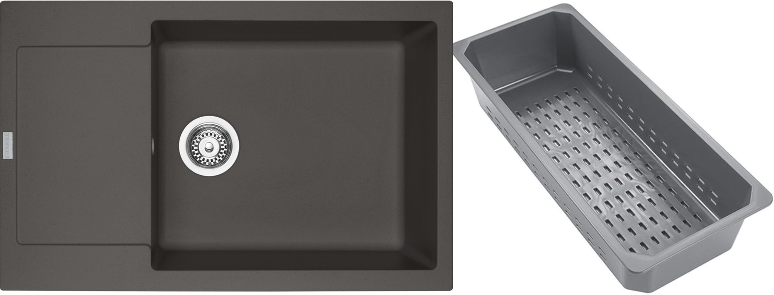 Franke Maris Granitspüle mit Abtropfeinsatz 78x50 cm grau/graphit/onyx 114.0741.974