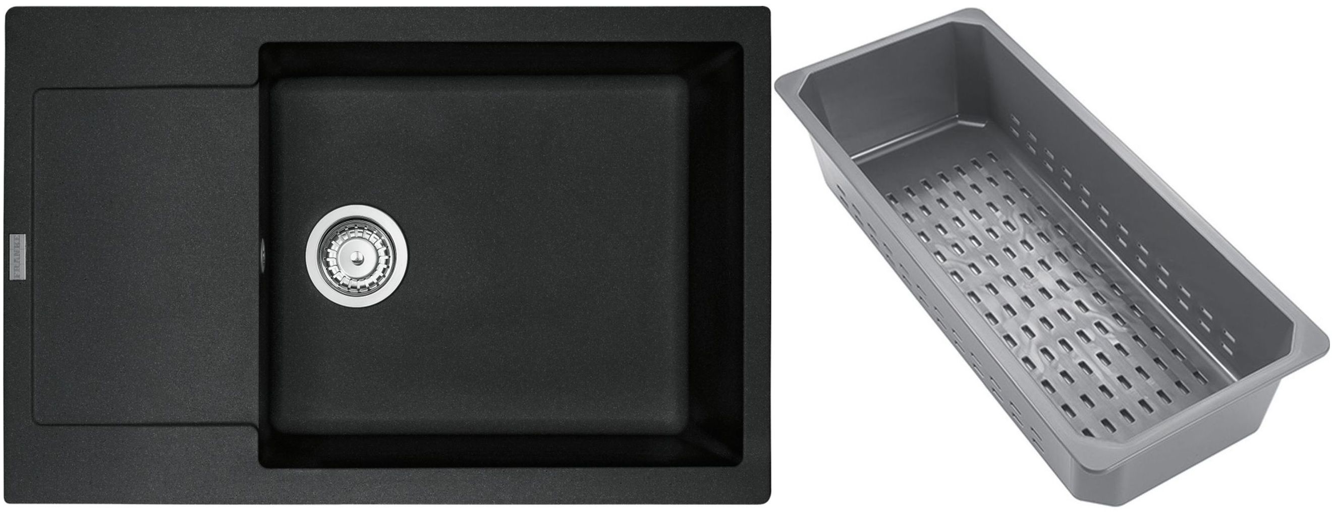 Franke Maris Granitspüle mit Abtropfeinsatz 78x50 cm grau/graphit/onyx 114.0741.975
