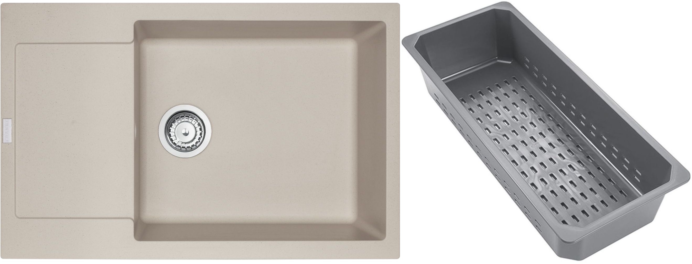 Franke Maris Granitspüle mit Abtropfeinsatz 78x50 cm beige 114.0741.973