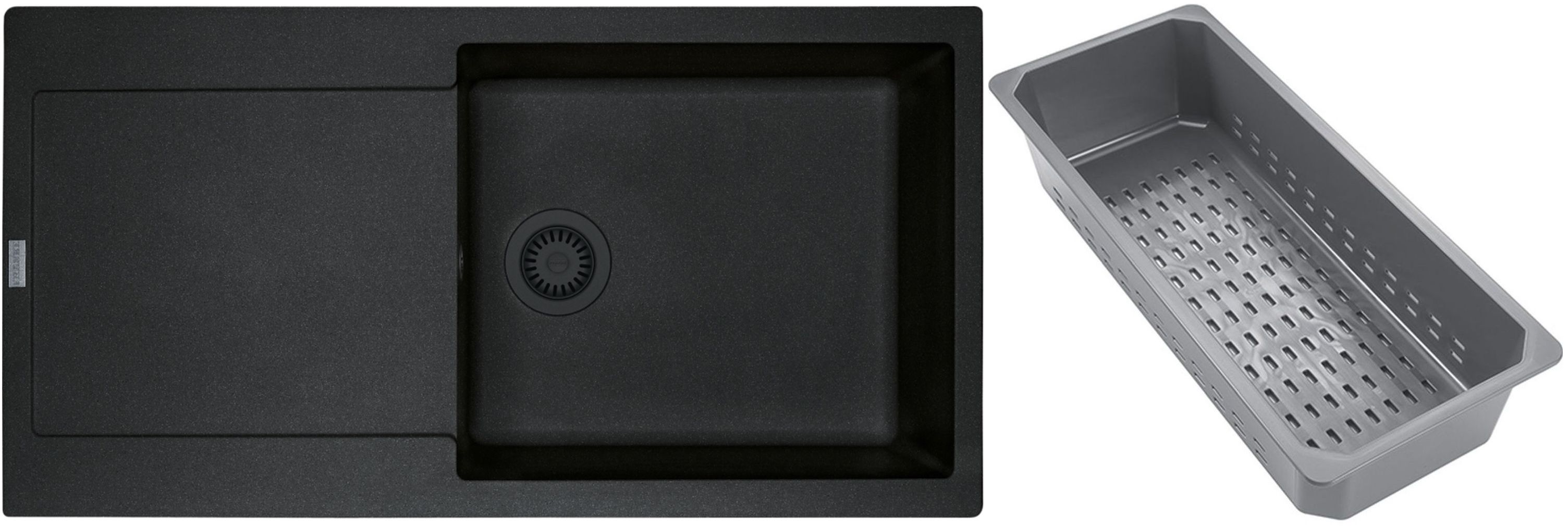 Franke Maris Granitspüle mit Abtropfeinsatz 97x50 cm grau/graphit/onyx 114.0743.093