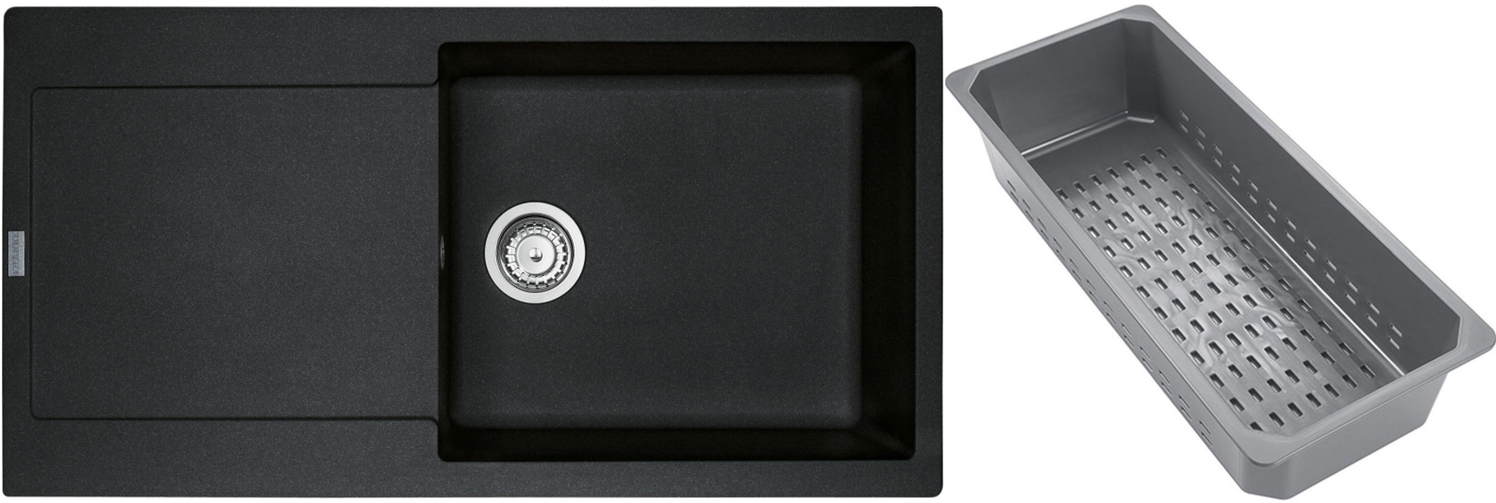 Franke Maris Granitspüle mit Abtropfeinsatz 97x50 cm grau/graphit/onyx 114.0743.074