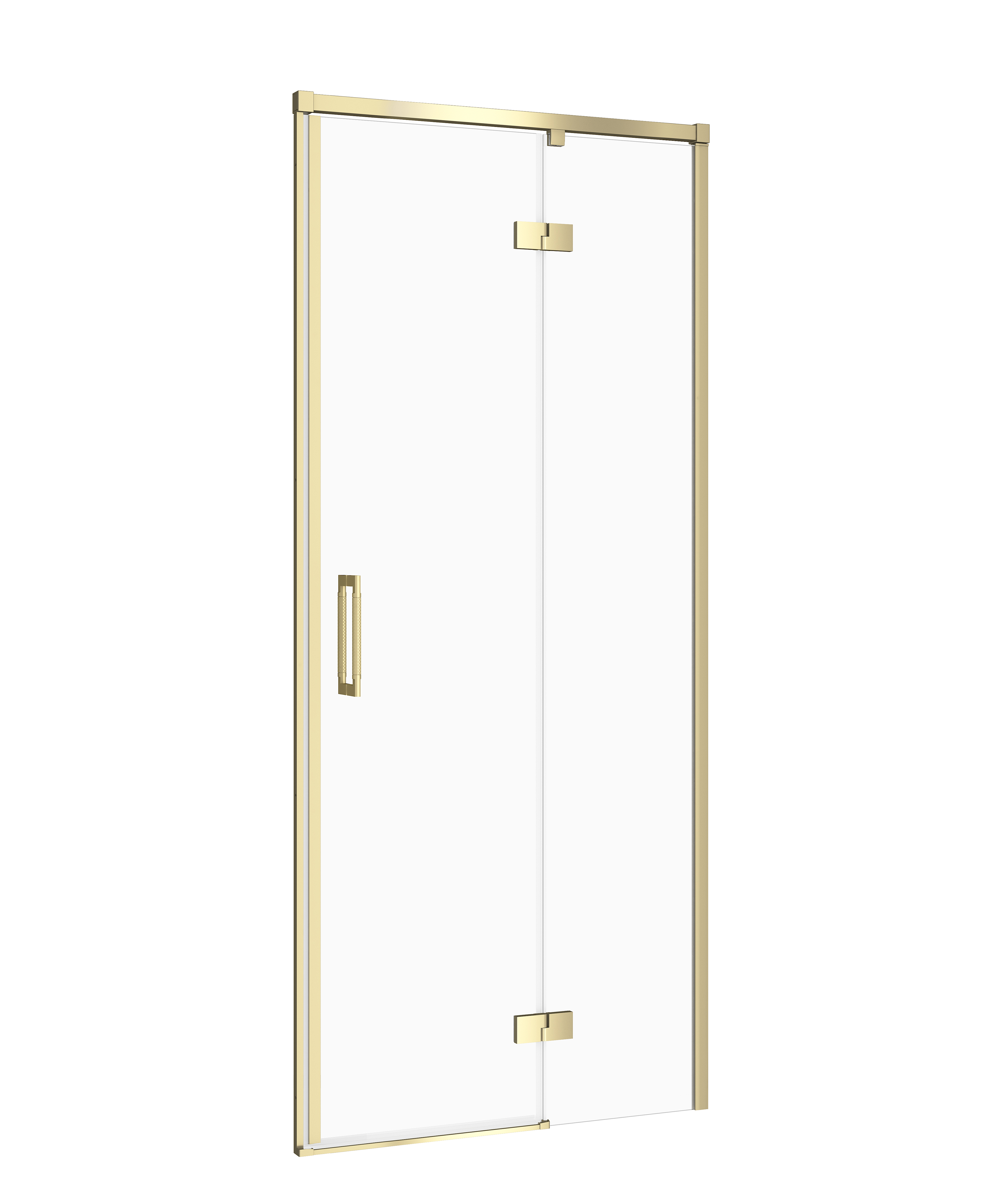 Cersanit Larga Duschtüren 80 cm aufklappbar gold Matte/durchsichtiges Glas S164-061