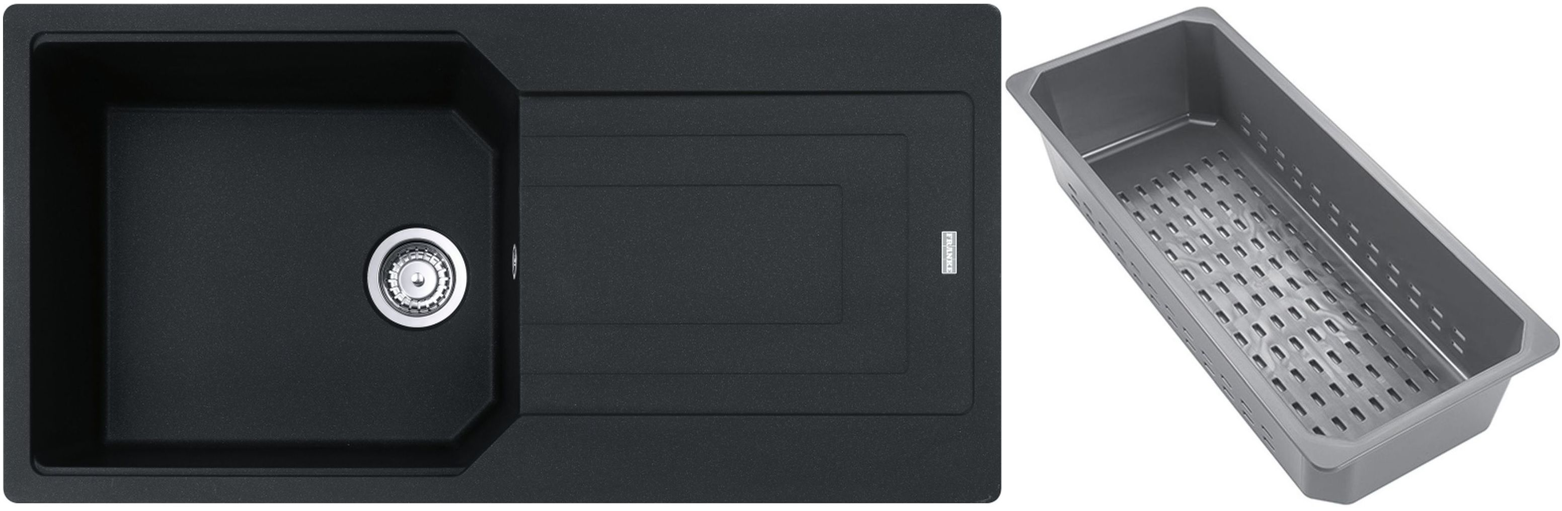 Franke Urban Granitspüle mit Abtropfeinsatz 100x50 cm grau/graphit/onyx 114.0743.079