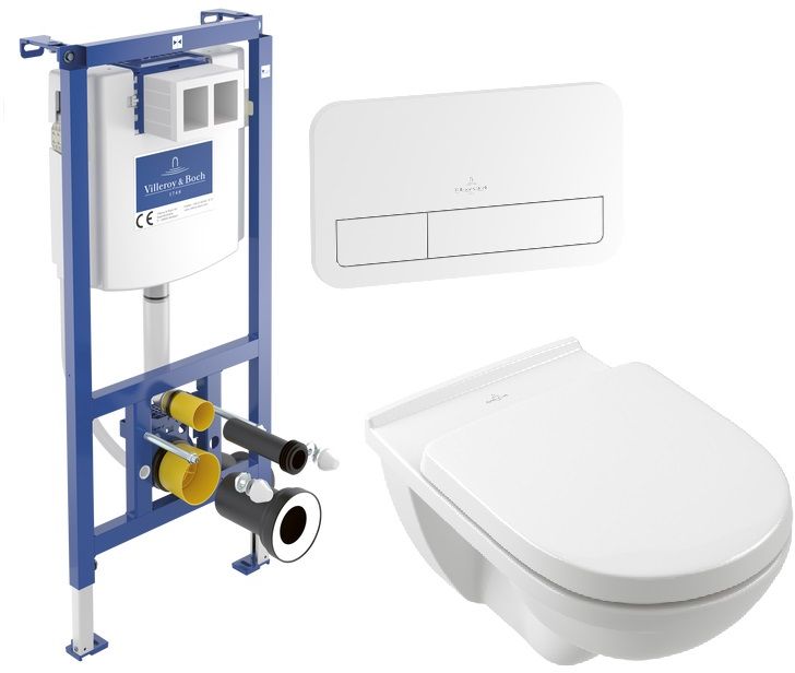 Satz unterputzrahmen Villeroy & Boch ViConnect 92242700, kombi-Pack-Set mit Brett Villeroy & Boch O.Novo 5660H101, 92249068