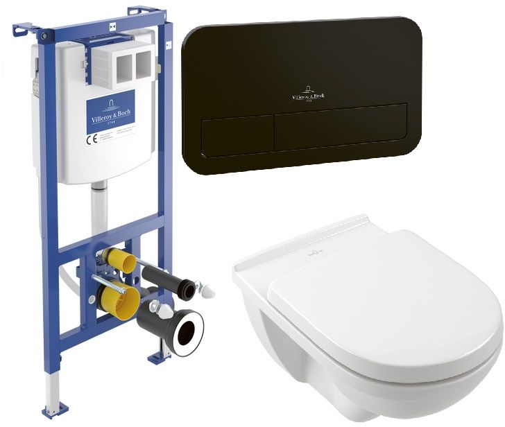 Satz unterputzrahmen Villeroy & Boch ViConnect 92242700, kombi-Pack-Set mit Brett Villeroy & Boch O.Novo 5660H101, 922490AN
