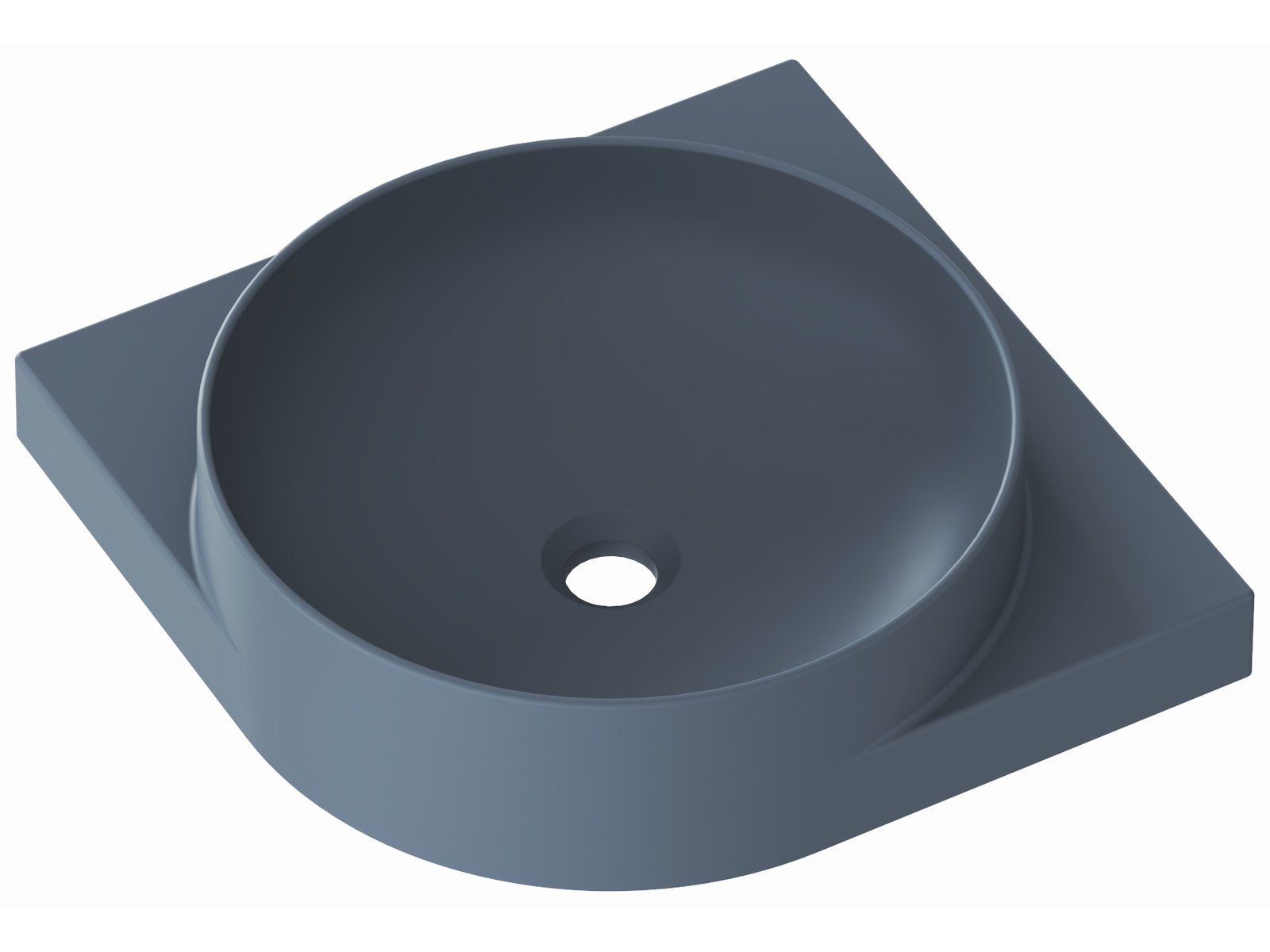 Ravak Yard Waschbecken 45x45 cm halbrund Klassisch-Möbel XJX07045000