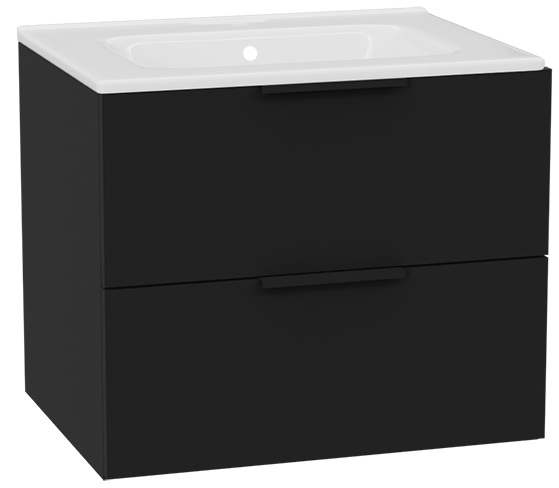 Set Schrankkorpus Excellent Tuto 2.0 MLEX.2172.600.BKBL, Waschbecken Excellent Pik CEEX.6517.600.WH, MLEX.2151.600.02.BK