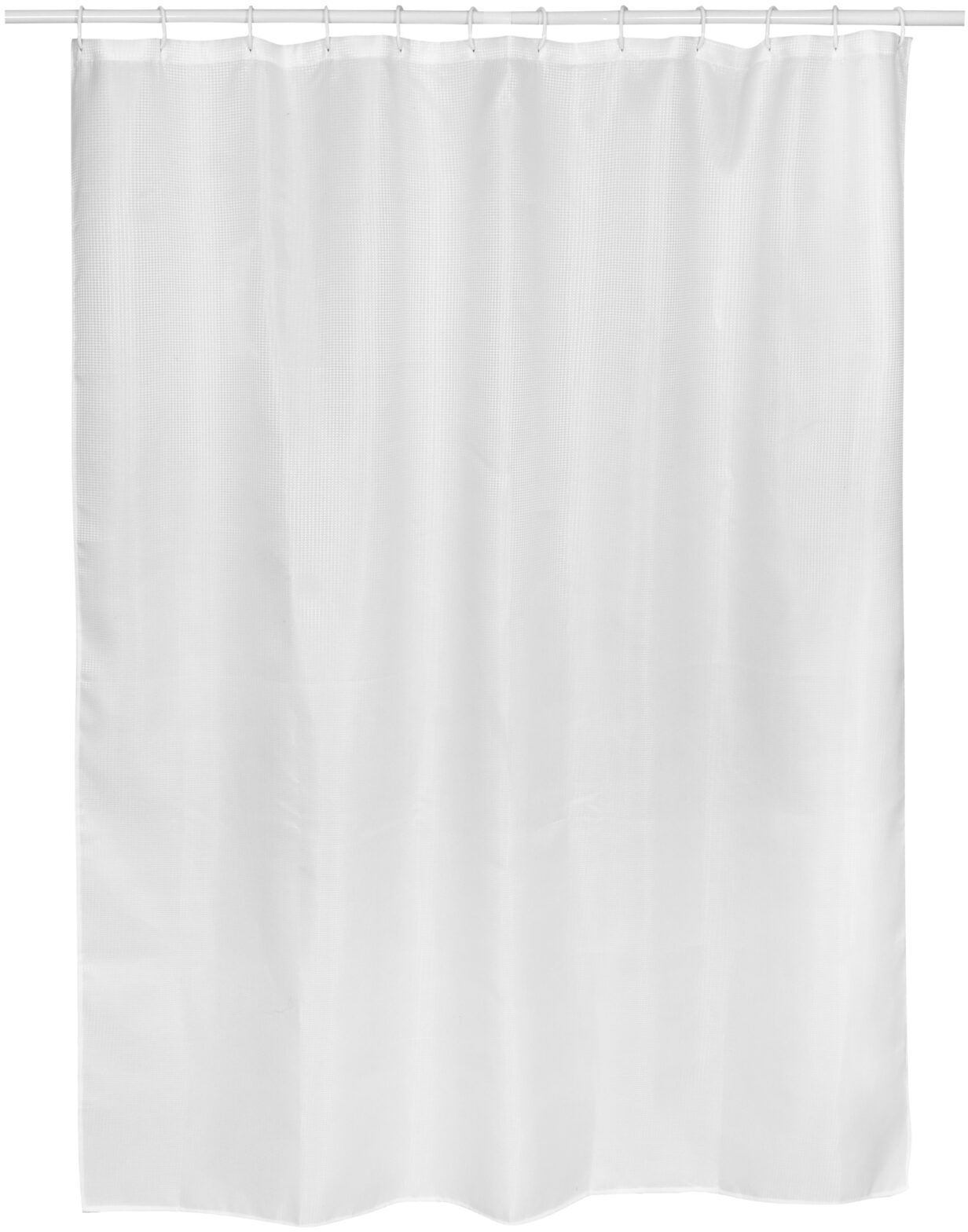 BISK Rist Duschvorhang 200x180 cm weiß 08377