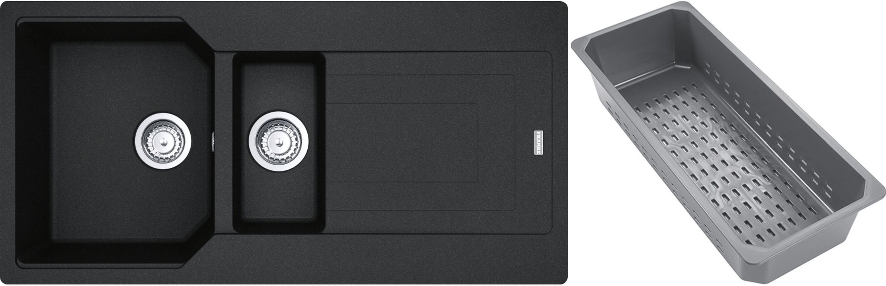 Franke Urban Granitspüle mit Abtropfeinsatz 100x50 cm grau/graphit/onyx 114.0743.081