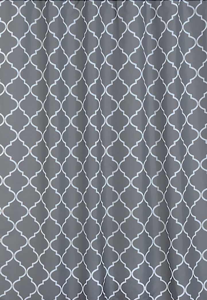 BISK Orient Duschvorhang 180x200 cm grau 06854