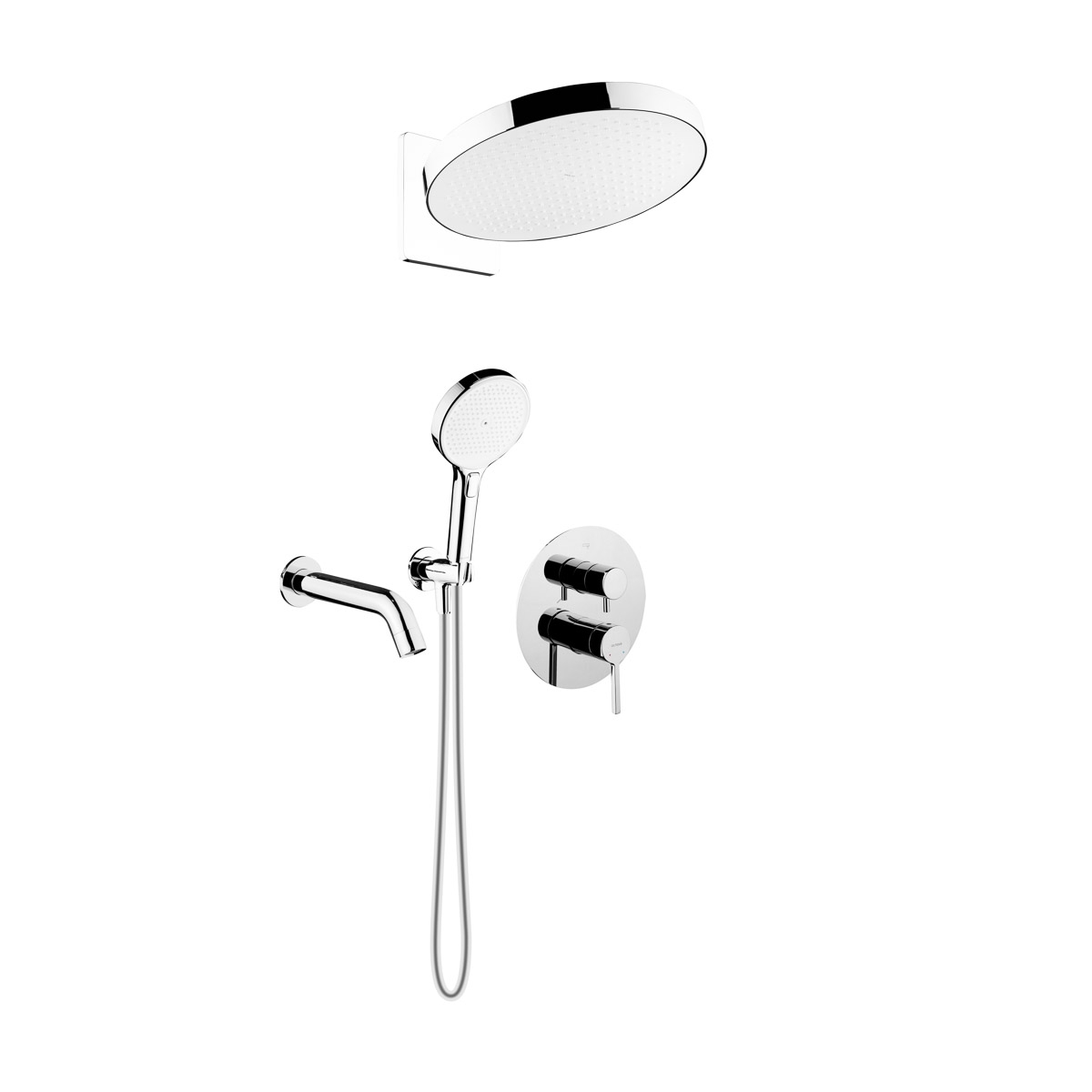 Set Kopfbrause Oltens Regna 37009100, Badewannen- und Duscharmatur Oltens Rann 34111100, 39403100, 39100100, 37109100, 39304100, 37200100