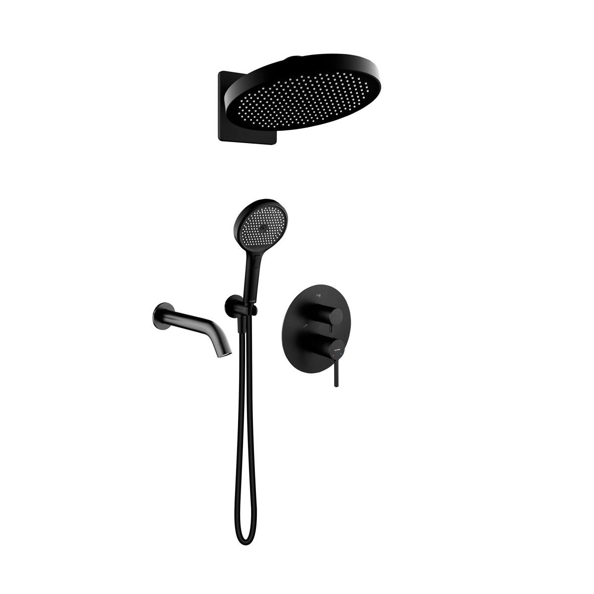 Set Kopfbrause Oltens Regna 37009300, Badewannen- und Duscharmatur Oltens Rann 34111300, 39403300, 39100300, 37109300, 39304300, 37200300