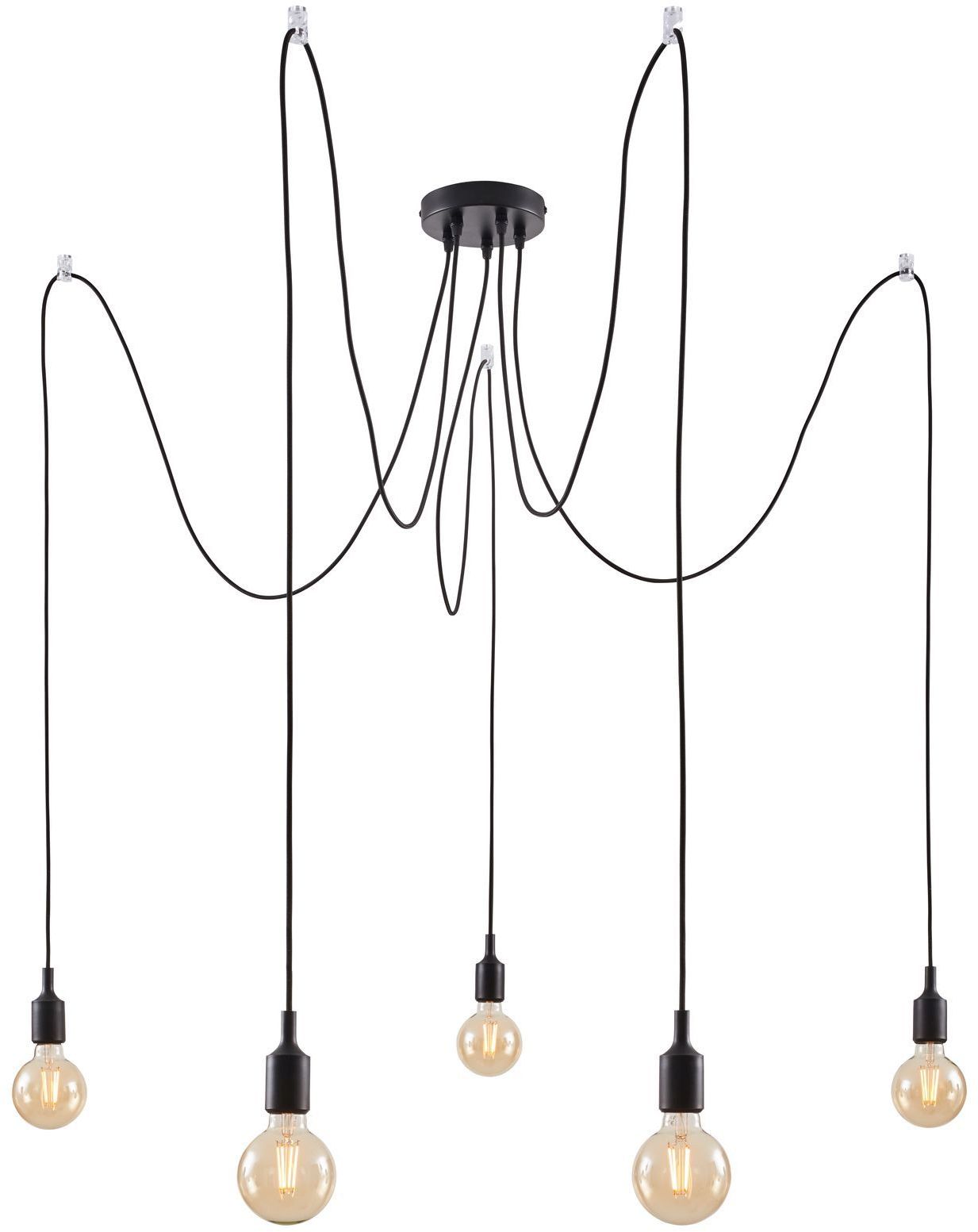 Paulmann Neordic Pendelleuchte 5x60 W schwarz PL50389