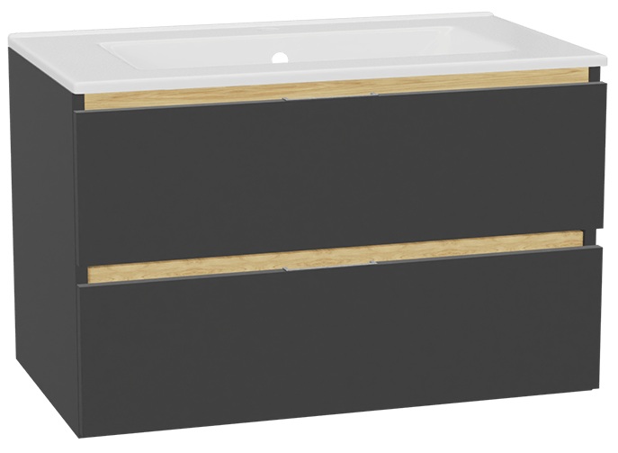 Set Schrankkorpus Excellent Tuto 2.0 MLEX.2172.800.GRBL, Waschbecken Excellent As CEEX.3617.800.WH, MLEX.2151.800.01.GR