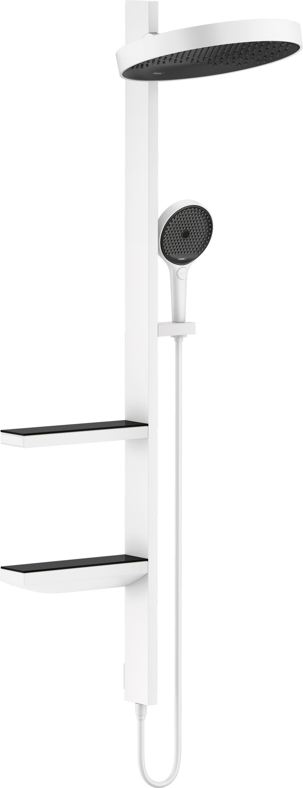 Hansgrohe Rainfinity Badewannen- und Duschset Wandmontage mit Regenbrause weiß 26842700