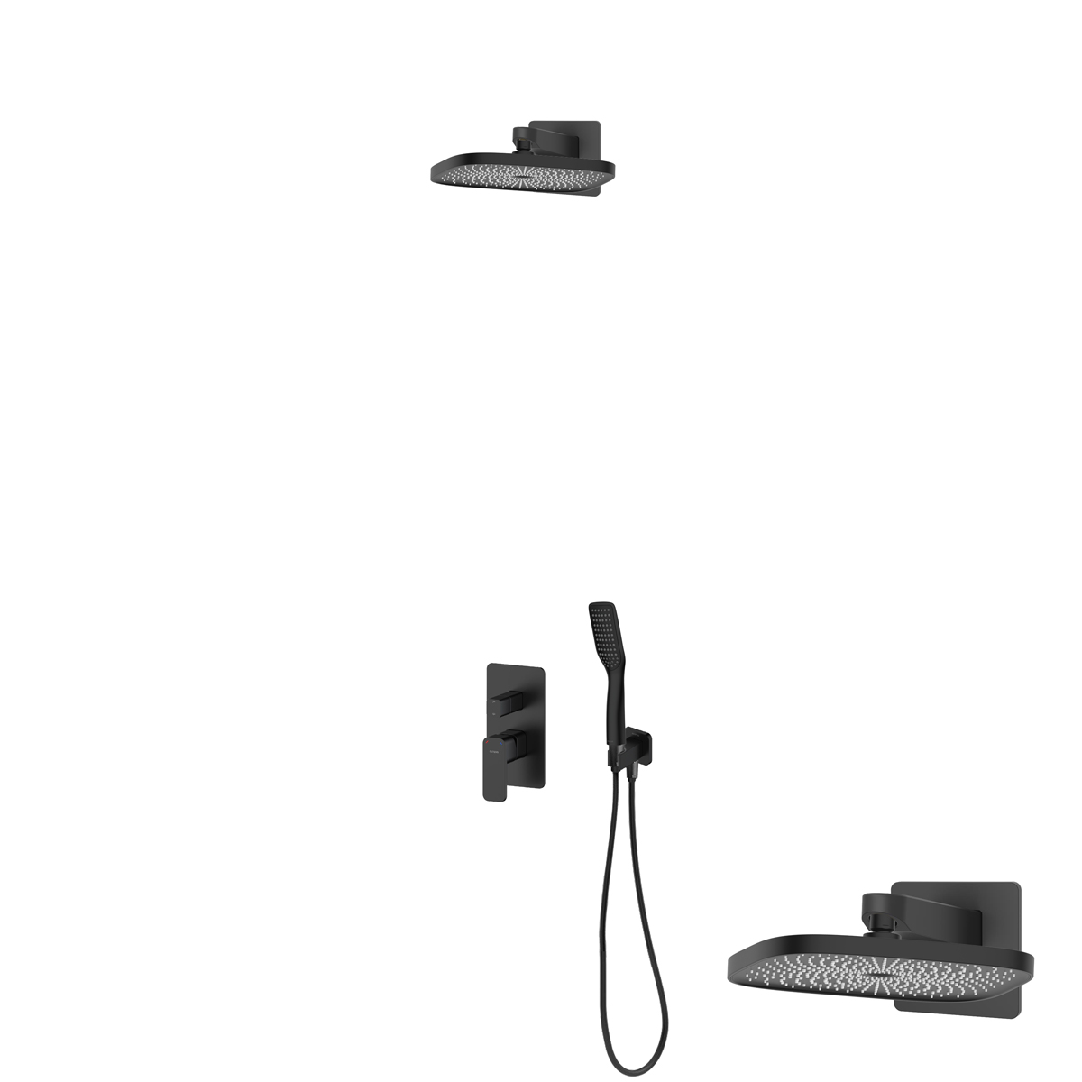 Set Badewannen- und Duscharmatur Oltens Hadsel 34108300, Kopfbrause Oltens Vann 37008300, 39403300, 39306300, 37200300, 37111300