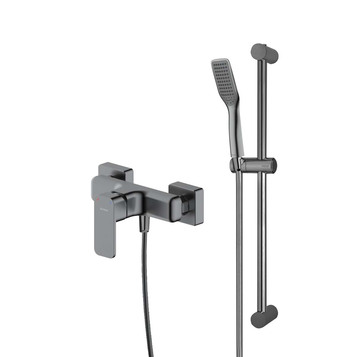 Set Duschbatterie Oltens Hadsel 33006400, Duschstange Oltens Alling 37301400, 37200400, 37111400