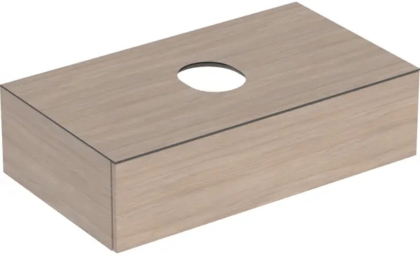 Geberit Variform Schrank mit Arbeitsplatte 90x51x23.5 cm Unterschrank hängend eiche 501.169.00.1