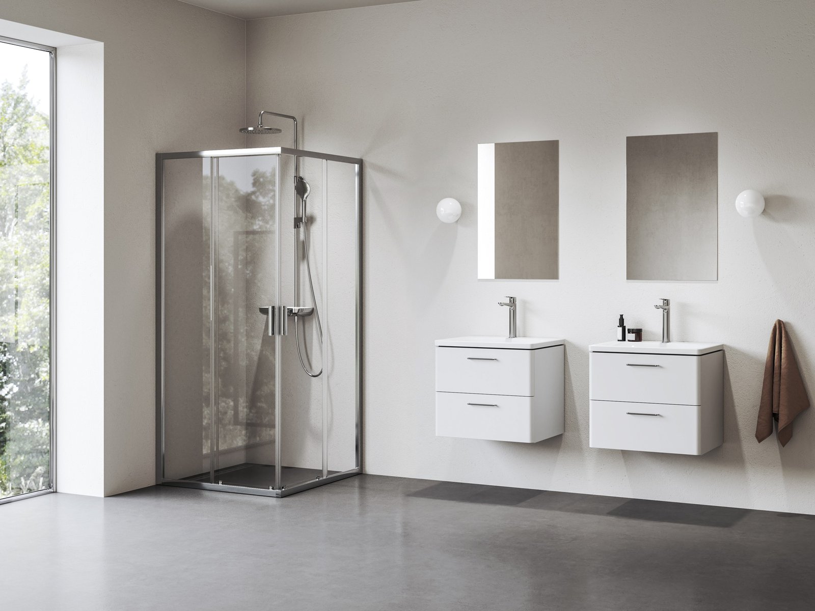 Ravak Blix II Dusche 80x80 cm quadratisch aluminium Glanz/durchsichtiges Glas 1LM40C00Z1