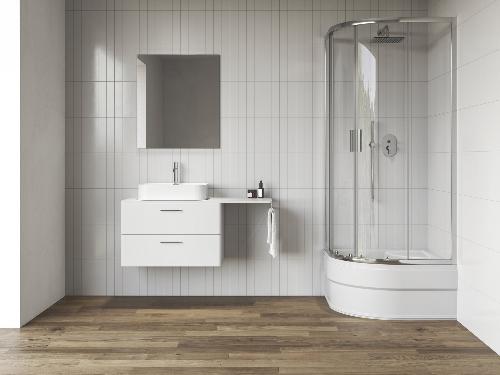 Ravak Blix II Dusche 90x90 cm halbrund aluminium Glanz/durchsichtiges Glas 3BM70C40Z1