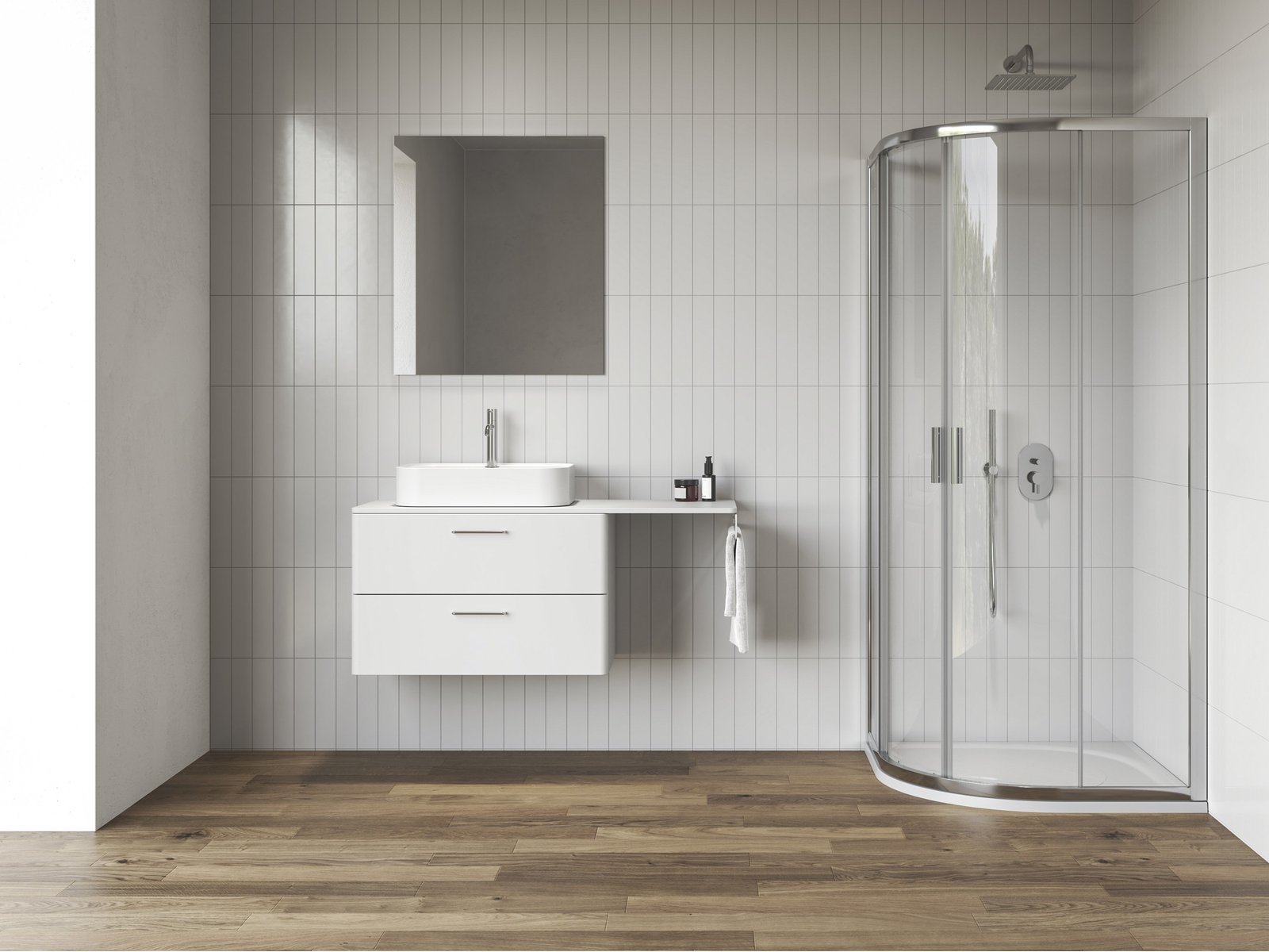 Ravak Blix II Dusche 90x90 cm halbrund aluminium Glanz/durchsichtiges Glas 3BM70C00Z1