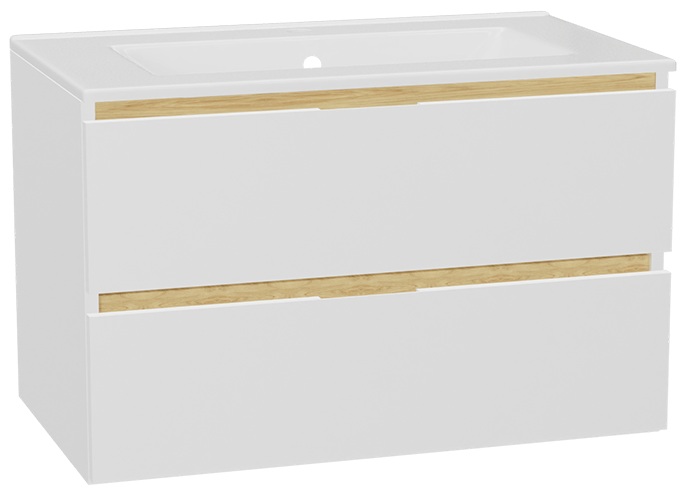 Set Schrankkorpus Excellent Tuto 2.0 MLEX.2172.800.WHBL, Waschbecken Excellent As CEEX.3617.800.WH, MLEX.2151.800.01.WH