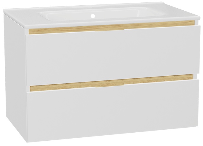 Set Schrankkorpus Excellent Tuto 2.0 MLEX.2172.800.WHBL, Waschbecken Excellent Pik CEEX.6517.800.WH, MLEX.2151.800.01.WH