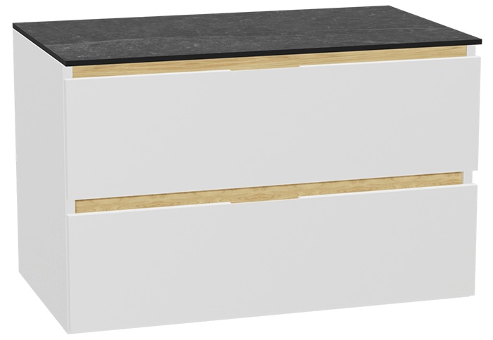 Set Schrankkorpus Excellent Tuto 2.0 MLEX.2172.800.WHBL, Naphtha-Arbeitsplatte Excellent Tuto 2.0 MLEX.2116.800.MA, MLEX.2151.800.01.WH