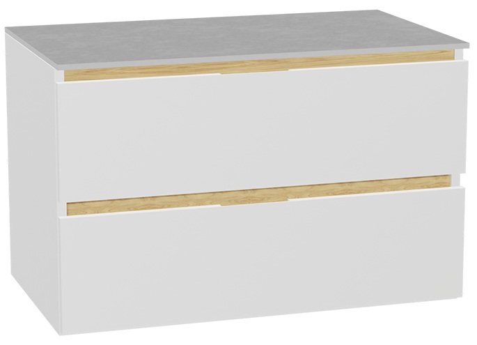 Set Schrankkorpus Excellent Tuto 2.0 MLEX.2172.800.WHBL, Naphtha-Arbeitsplatte Excellent Tuto 2.0 MLEX.2116.800.SJ, MLEX.2151.800.01.WH