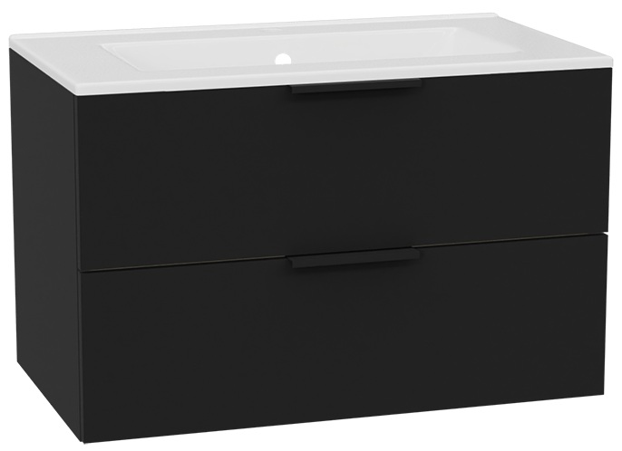 Set Schrankkorpus Excellent Tuto 2.0 MLEX.2172.800.BKBL, Waschbecken Excellent As CEEX.3617.800.WH, MLEX.2151.800.02.BK